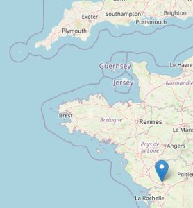 Earthquake shown on map