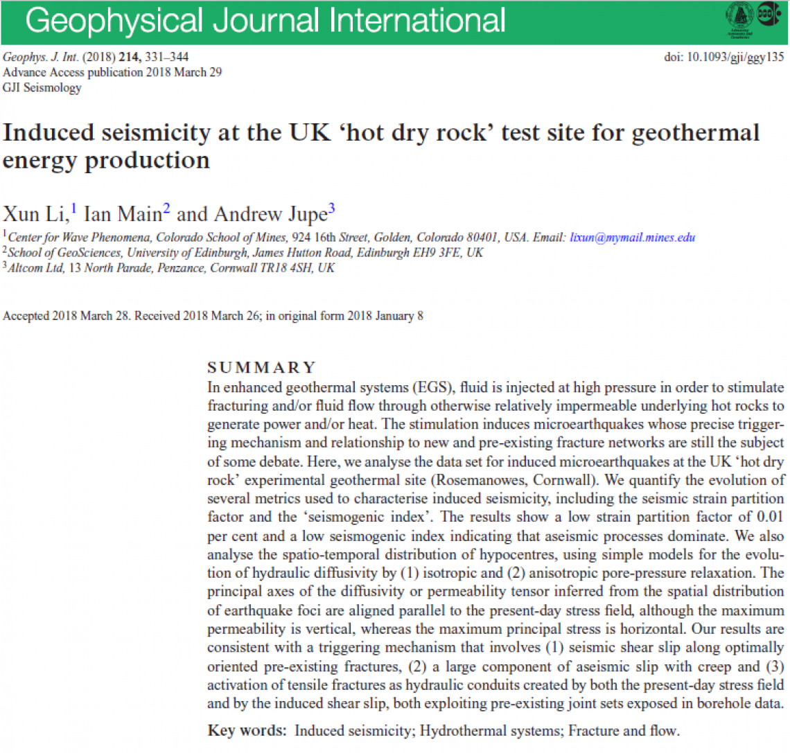 Geophysical Journal International abstract