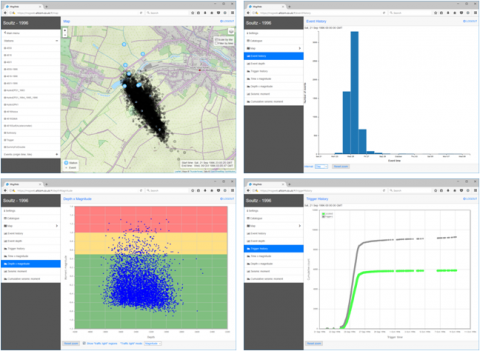 Images from the microseisgram web interface Images from the microseisgram web interface